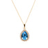 Pakabukas „Debesų Lašas (Aquamarine Blue)“ su Swarovski™ kristalais